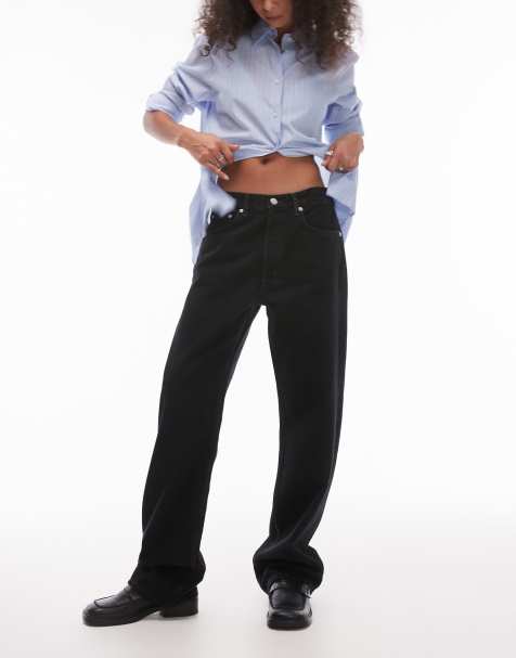 Vaqueros negros de corte boyfriend holgado y talle bajo Shore de ARKET - view 1