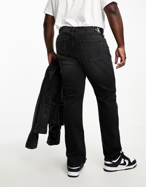 Vaqueros negros de corte estándar de Calvin Klein Jeans Big & Tall