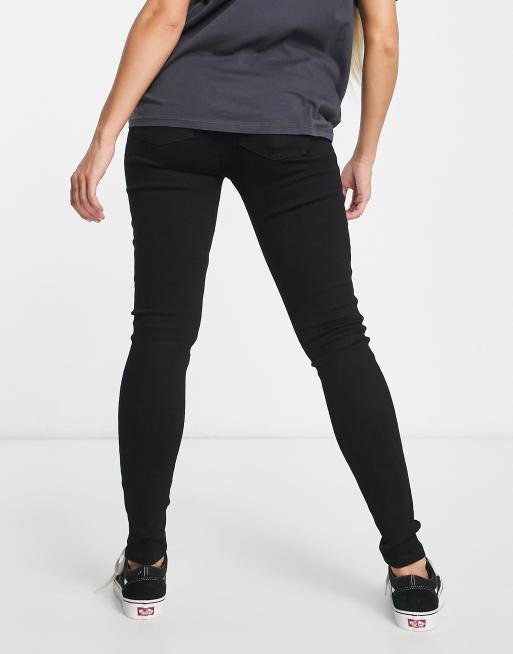 Vaqueros negros de corte pitillo con banda por encima del vientre de ASOS DESIGN Maternity, 3 de 4