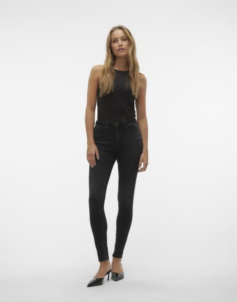 Vaqueros negros de corte pitillo de Vero Moda - view 1