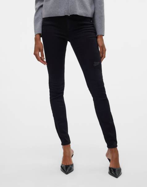 Vaqueros negros de corte pitillo de Vero Moda - view 1