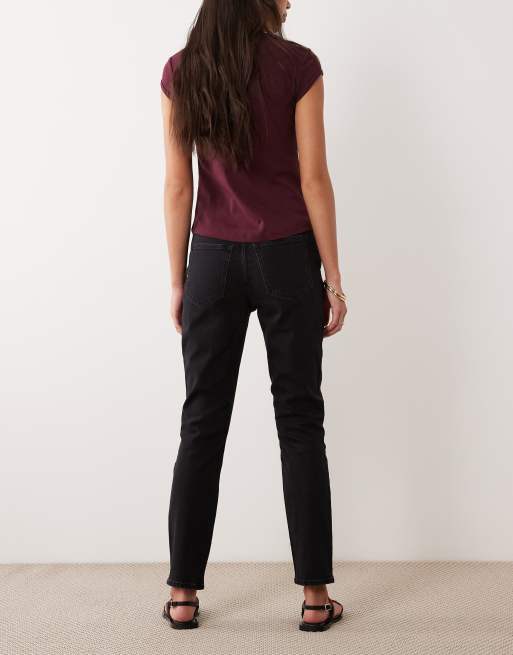 Vaqueros negros de corte pitillo y talle alto de Abercrombie & Fitch, 2 de 5