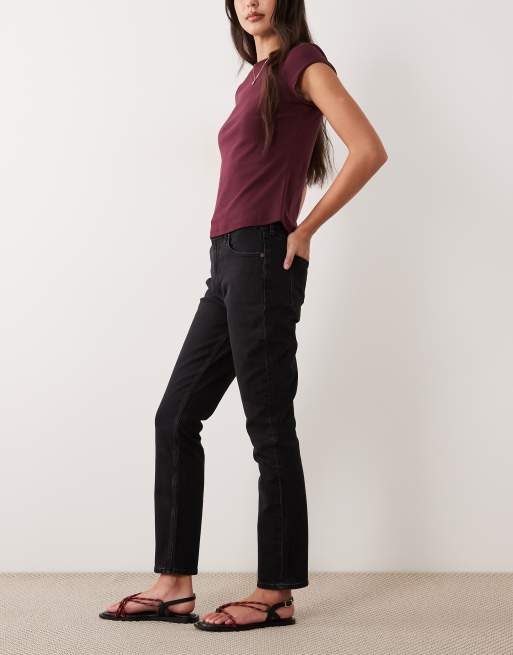 Vaqueros negros de corte pitillo y talle alto de Abercrombie & Fitch, 3 de 5