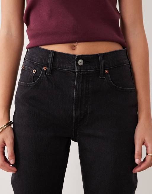 Vaqueros negros de corte pitillo y talle alto de Abercrombie & Fitch, 5 de 5