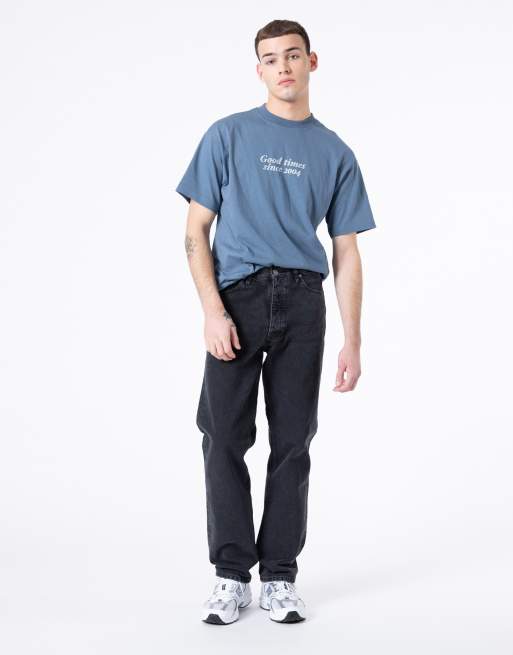 Vaqueros negros de corte recto Dash de Dr Denim