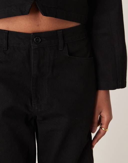 Vaqueros negros de corte recto estilo años 90 con abertura en el bajo de ASOS DESIGN, 5 de 5