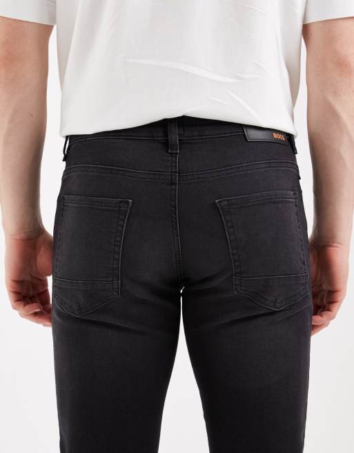 Vaqueros negros de corte slim de Hugo Boss, 5 de 5