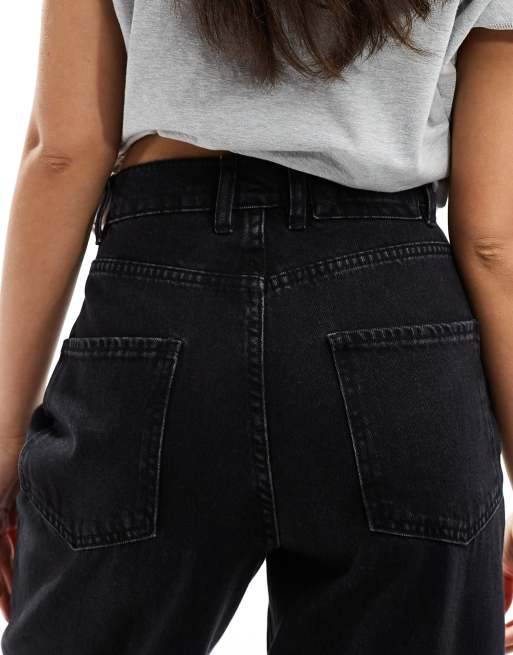 Vaqueros negros de corte suelto con dobladillo ancho de ASOS DESIGN , 4 de 5