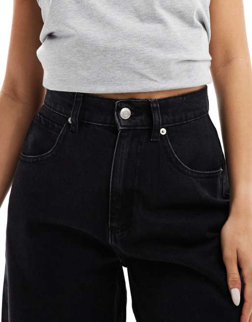 Vaqueros negros de corte suelto con dobladillo ancho de ASOS DESIGN , 5 de 5