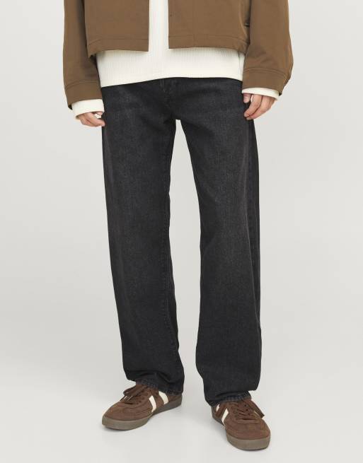 Vaqueros negros de corte suelto de Jack & Jones