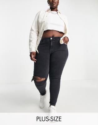 Vaqueros negros de corte superpitillo de Tommy Jeans Plus