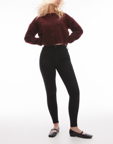Vaqueros negros de corte superpitillo y talle alto Joni de Topshop Hourglass - view 1