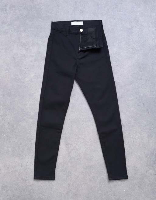 Vaqueros negros de corte superpitillo y talle alto Joni de Topshop Petite, 6 de 7
