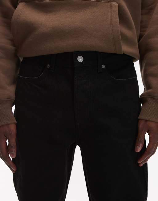 Vaqueros negros de corte tapered de Topman, 5 de 5
