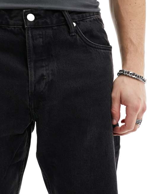 Vaqueros negros de corte tapered holgado Barrel de Weekday, 5 de 5