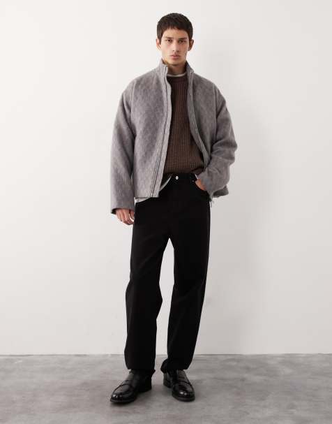 Vaqueros negros de corte tapered slim AC-B-251 de ASOS COLLECTIVE - view 1