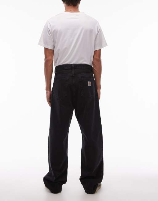 Vaqueros negros de corte tapered suelto Landon de Carhartt WIP, 2 de 5