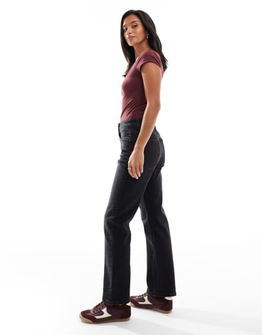 Vaqueros negros de talle alto y corte slim recto de ASOS DESIGN Petite, 2 de 5