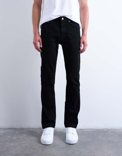 Vaqueros negros elásticos de corte slim de Topman - view 1