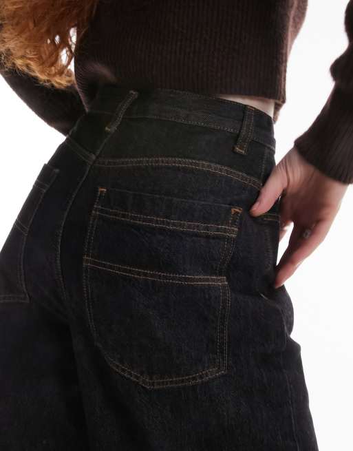 Vaqueros negros holgados con acabado enjuagado de Topshop, 5 de 5