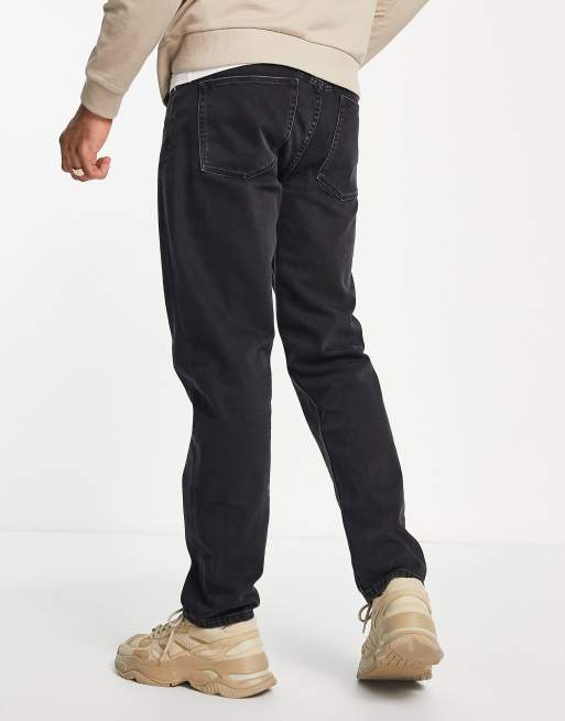 Vaqueros negros lavados de corte recto de ASOS DESIGN, 2 de 4