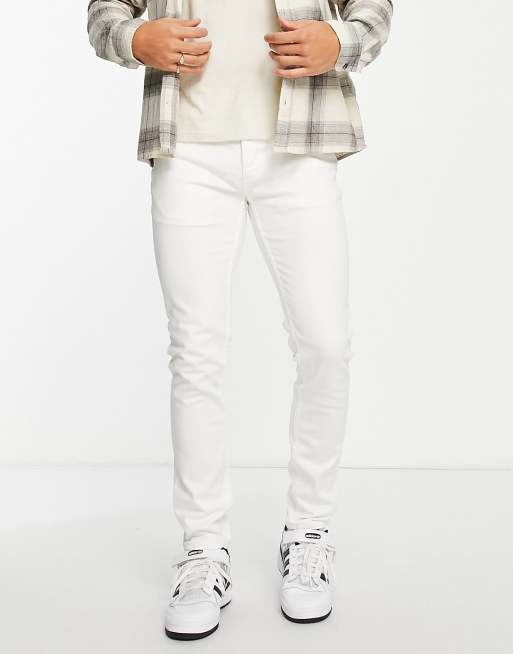 Vaqueros pitillo blancos elásticos de Topman 