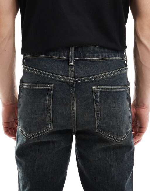Vaqueros pitillo con lavado azul oscuro tintado de ASOS DESIGN, 4 de 5