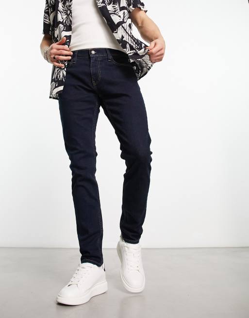 Vaqueros pitillo con lavado oscuro enjuagado de Hollister, 4 de 4