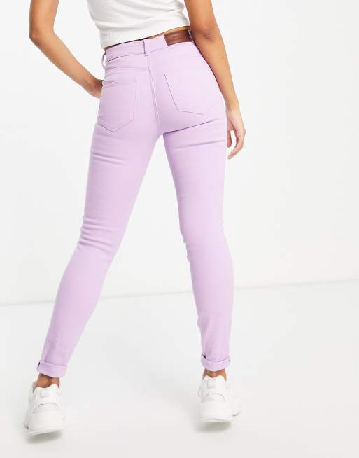 Vaqueros pitillo morados de mezcla de algodón de Noisy May - PURPLE, 2 de 4