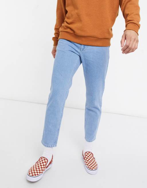 Vaqueros rígidos clásicos con lavado a la piedra claro en azul de ASOS DESIGN