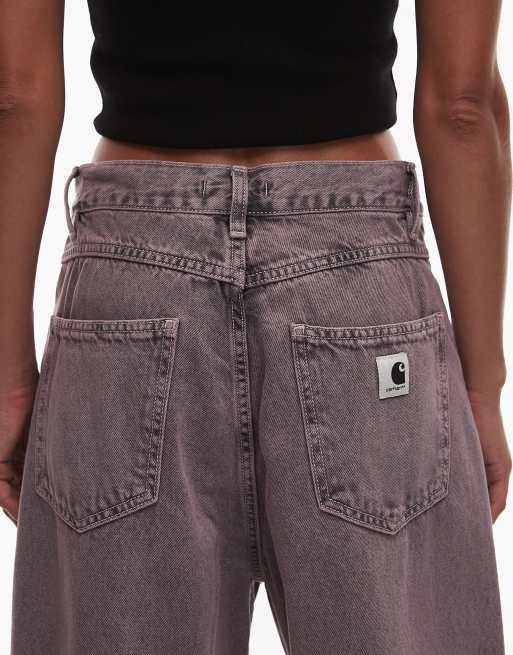 Vaqueros rosas de corte recto suelto con lavado ácido Brandon de Carhartt WIP, 5 de 5
