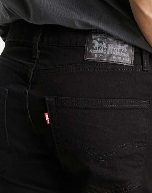 Vaqueros tapered de corte slim en negro 512 de Levi's, 3 de 4