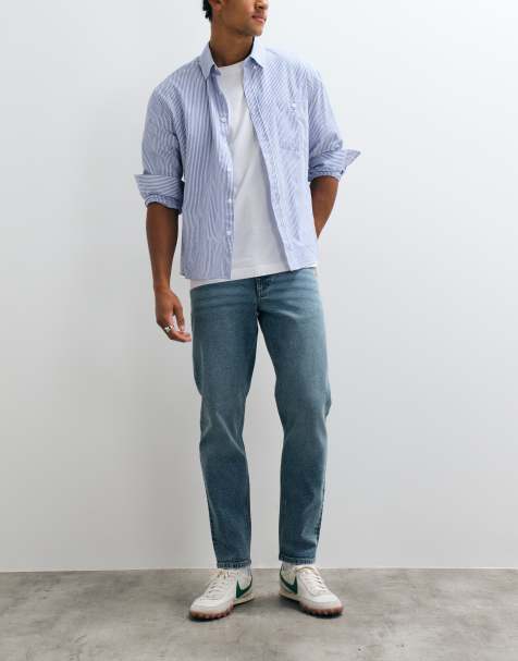 Vaqueros tapered en azul lavado medio de ASOS DESIGN - view 1