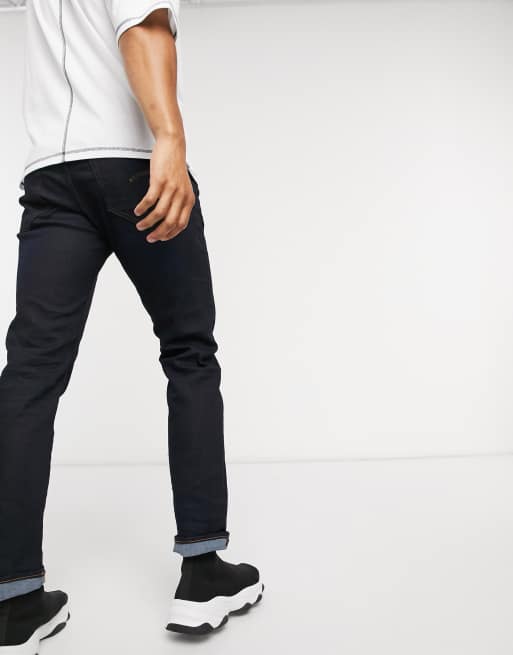 Vaqueros tapered rectos con lavado oscuro  3301 de G-Star, 2 de 4