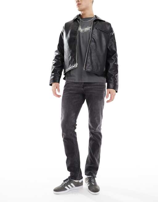 Vaqueros tapered slim en negro lavado Glenn de Jack & Jones Intelligence , 2 de 5