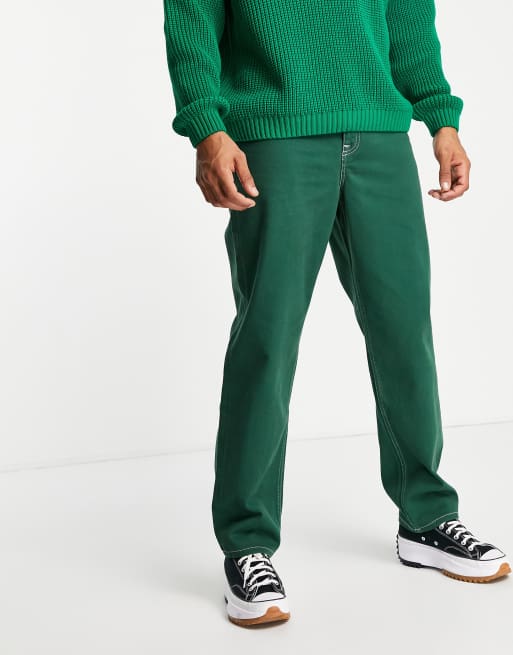 Vaqueros verdes holgados de ASOS DESIGN