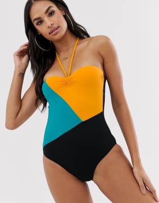 bandeau swimsuit asos