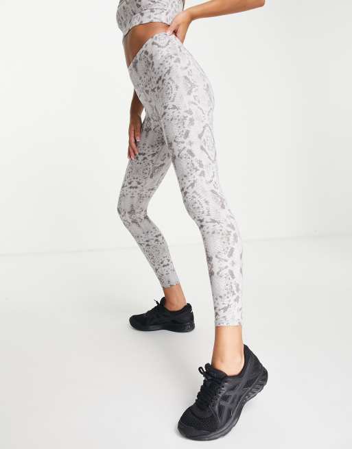 Grey Snake Print Leggings