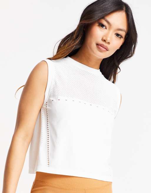 Varley Crestway singlet in white