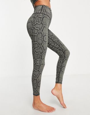 Varley let's go high waisted compression leggings in snake print  - ASOS Price Checker