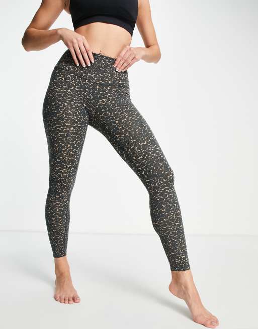 Varley XL Graphite Cheetah Lets Move High Rise Leggings Animal Lavender  Purple