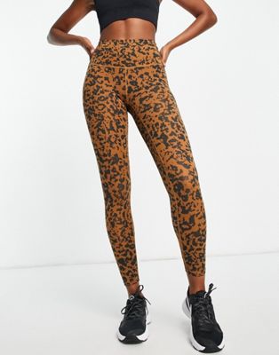 Varley let's move high waisted leggings in distorted animal print