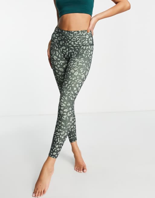 Green animal print leggings sale