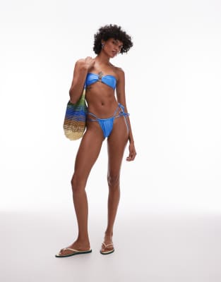 VDM reversible bikini in positano blue - view 1