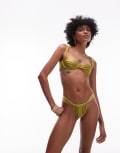 [VDM The Label] VDM ruched bikini bottom in pistachio green M Pistachio