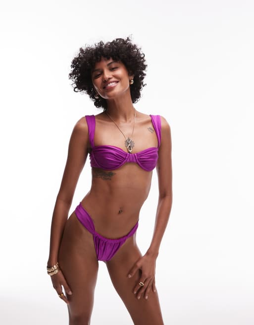 VDM underwire bikni top in grape purple, 2 of 4