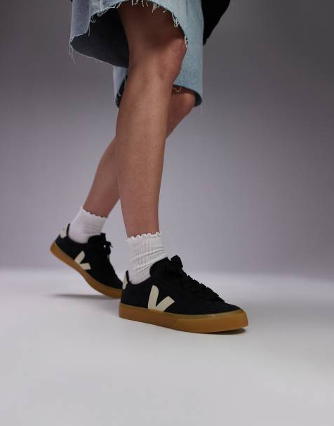 VEJA Campo bold suede sneakers in black - view 1