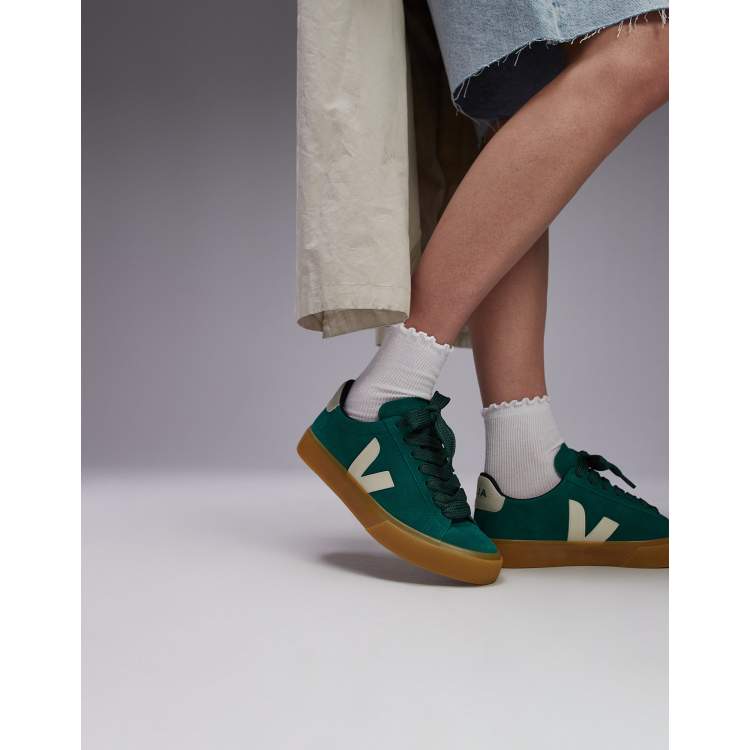 VEJA Campo bold suede sneakers in green | ASOS