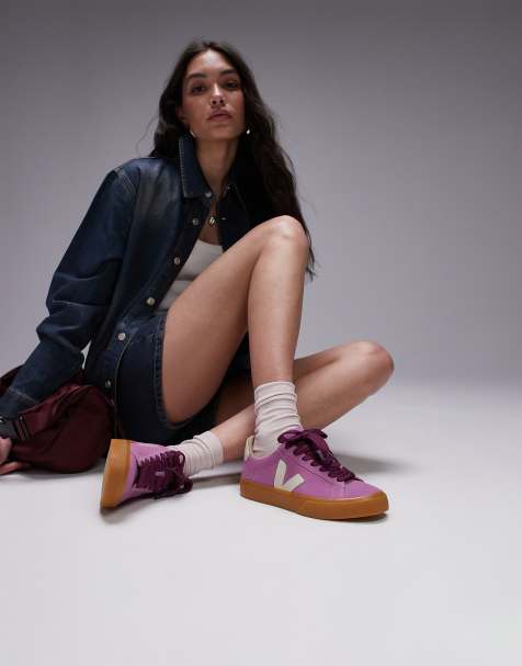 VEJA Campo bold suede sneakers in pink - view 1