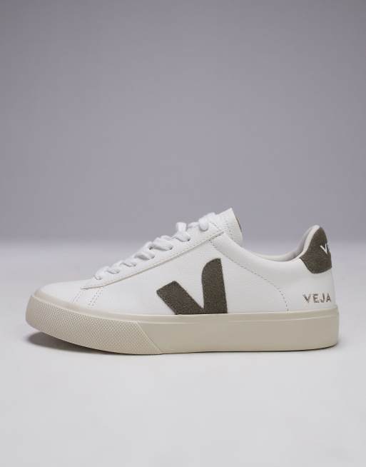 VEJA Campo sneakers in white/khaki ASOS